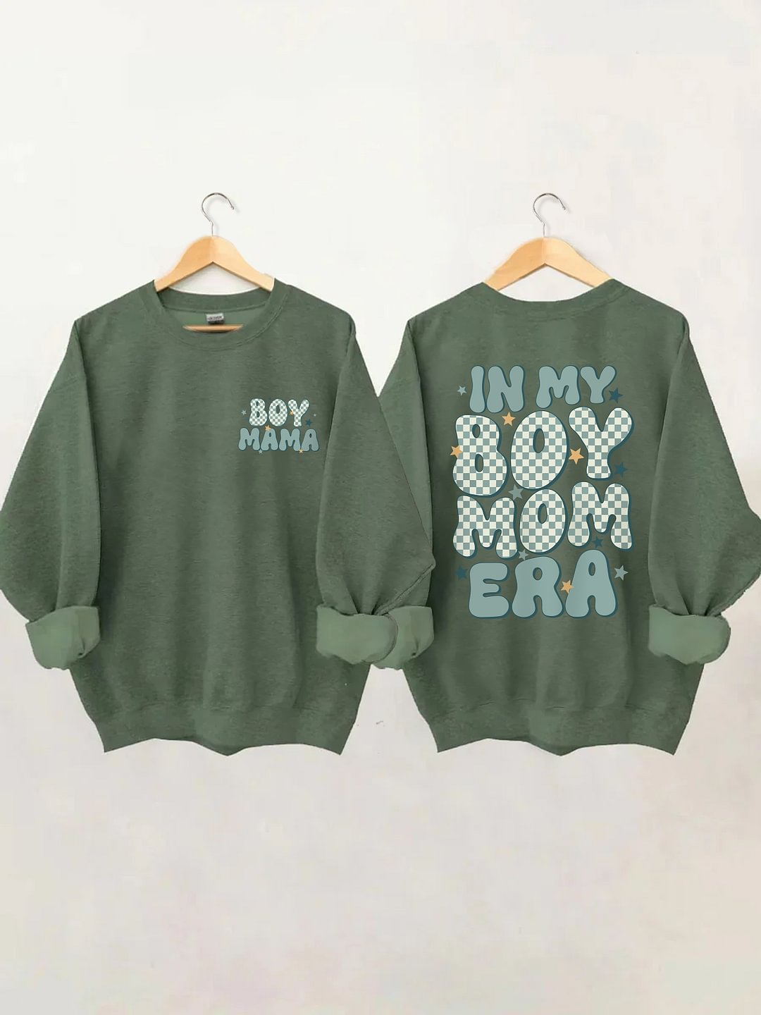 Sweat-shirt tendance à col rond In My Boy Mom Era