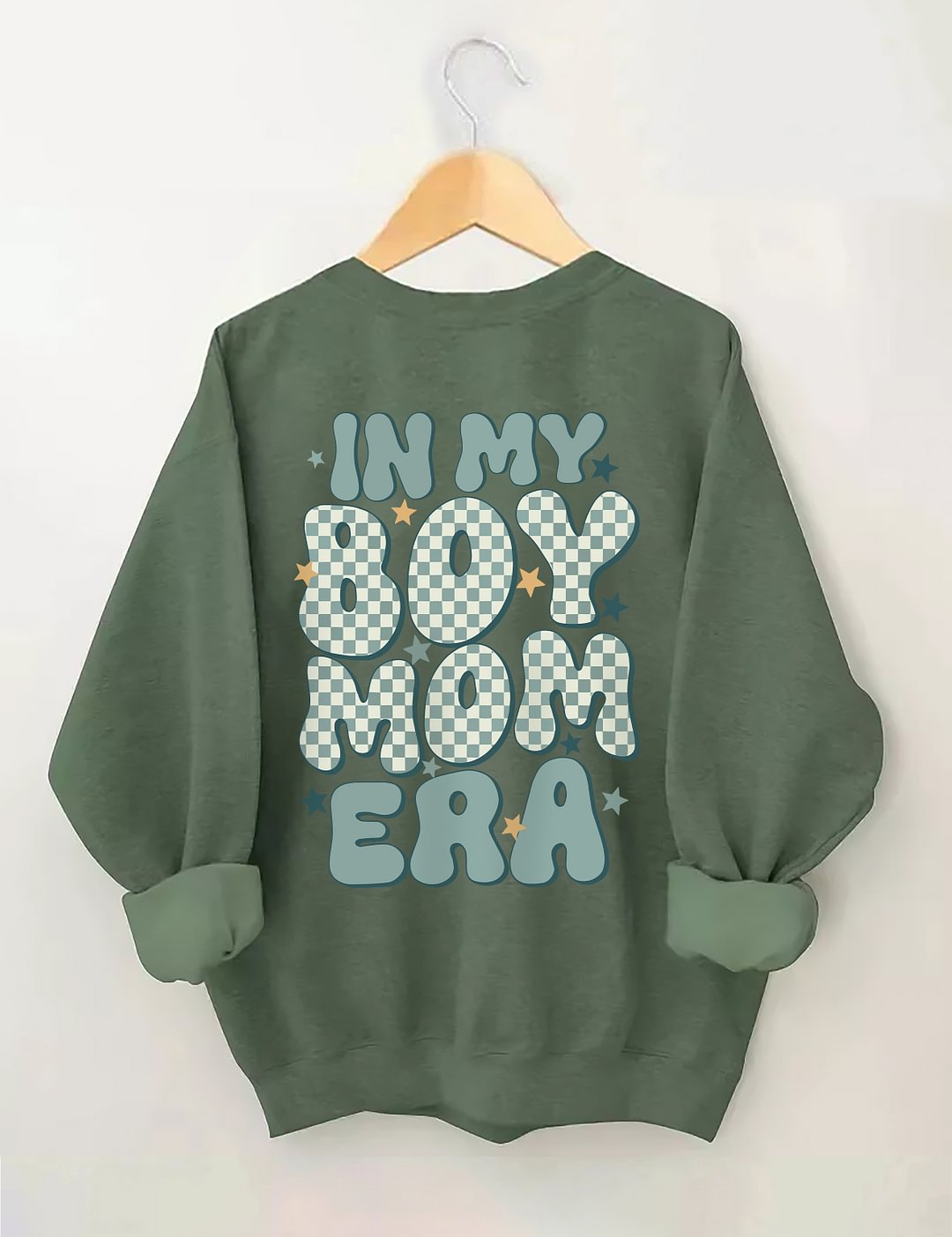 Sweat-shirt tendance à col rond In My Boy Mom Era