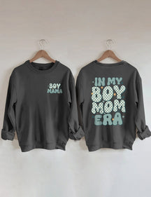 In My Boy Mom Era Trendy Crewneck Sweatshirt