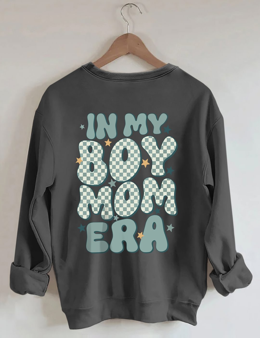 In My Boy Mom Era Trendy Crewneck Sweatshirt