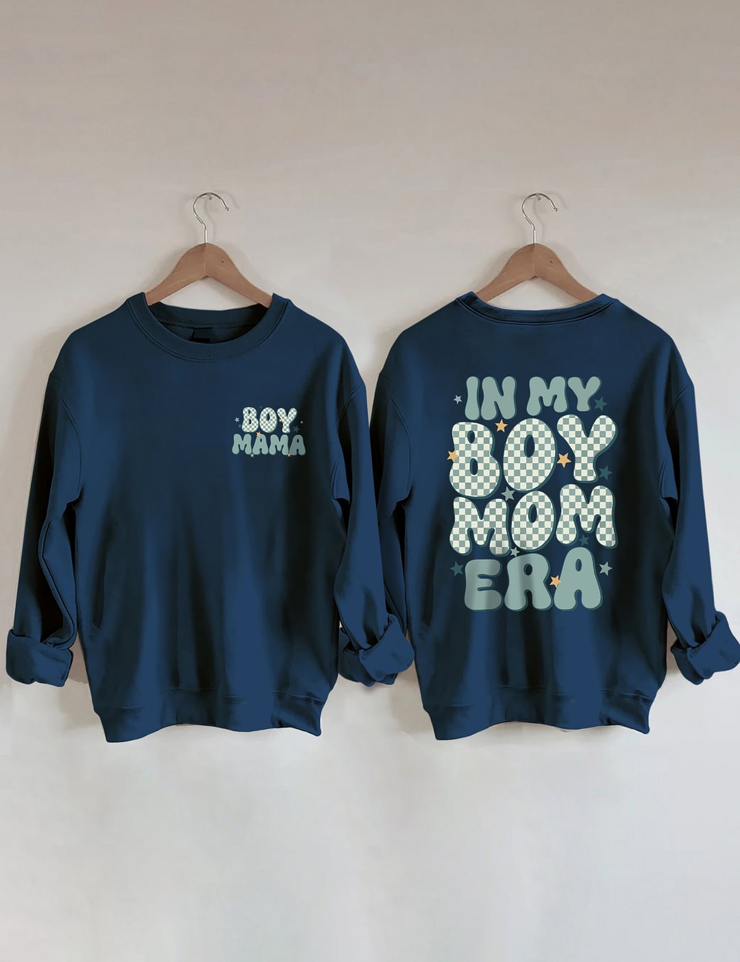 Sweat-shirt tendance à col rond In My Boy Mom Era