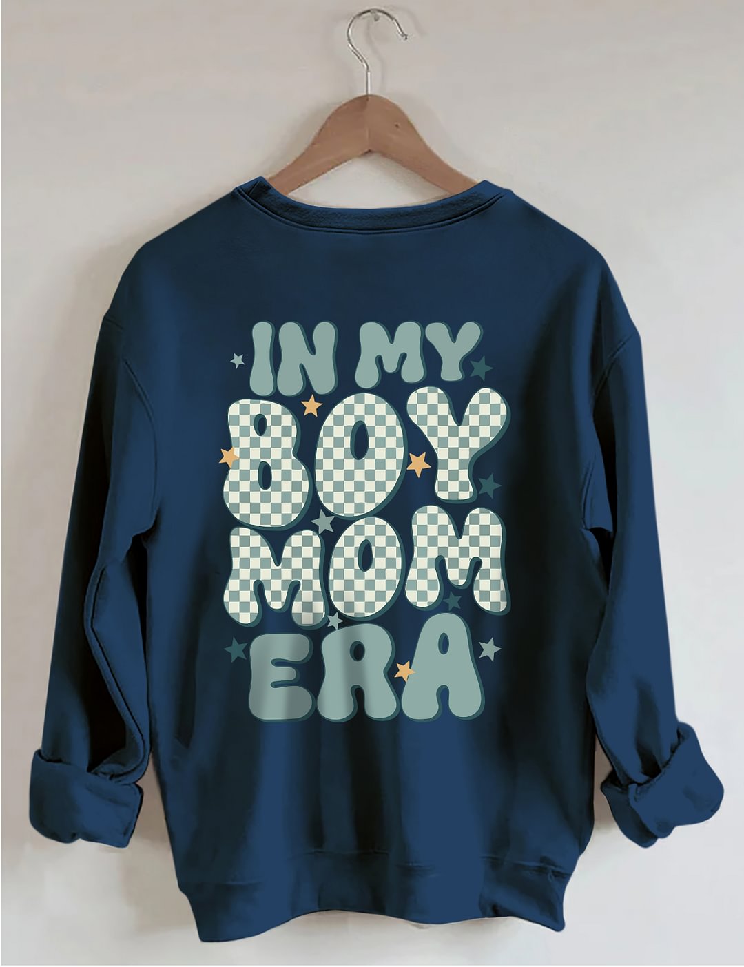 Sweat-shirt tendance à col rond In My Boy Mom Era