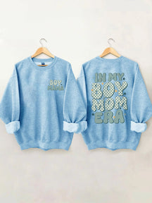 Sweat-shirt tendance à col rond In My Boy Mom Era