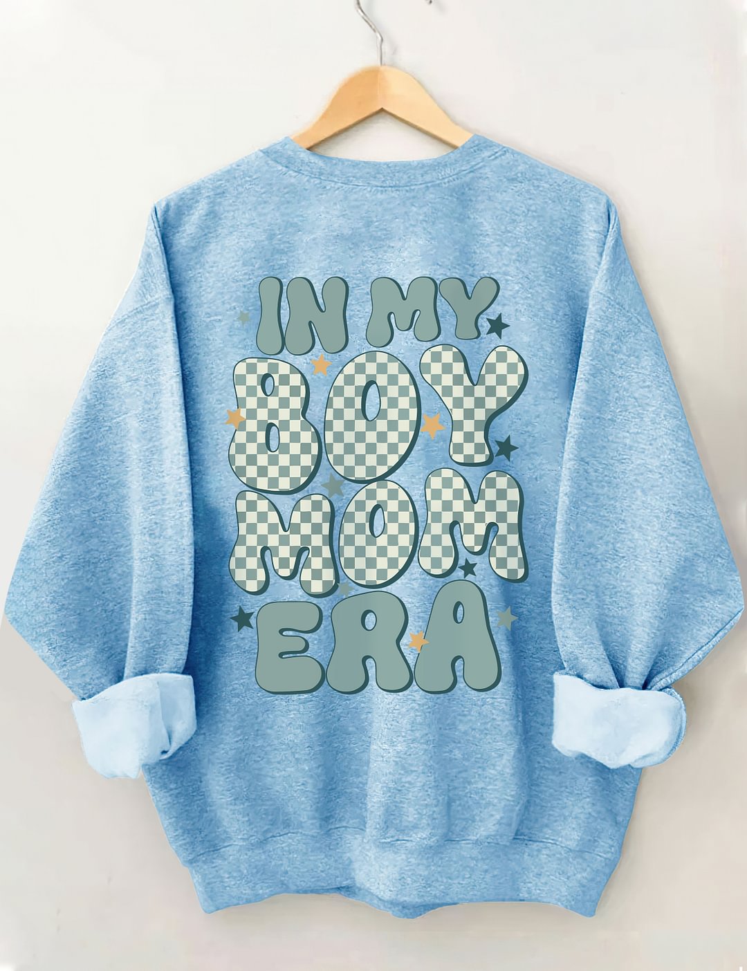 Sweat-shirt tendance à col rond In My Boy Mom Era