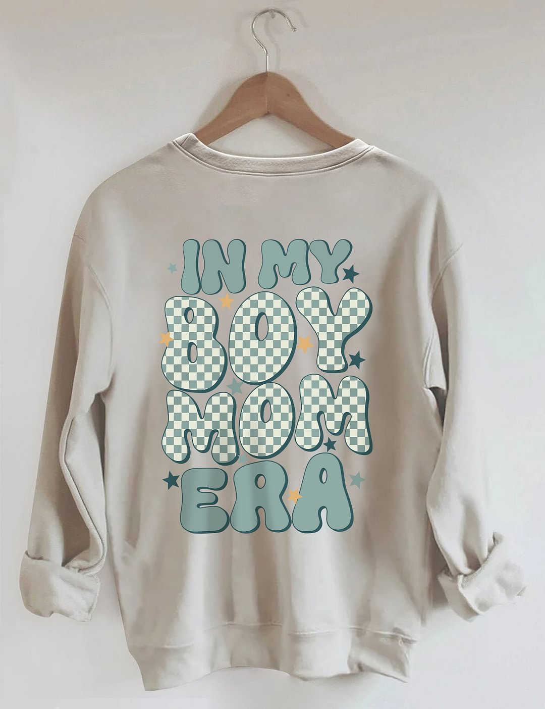 Sweat-shirt tendance à col rond In My Boy Mom Era