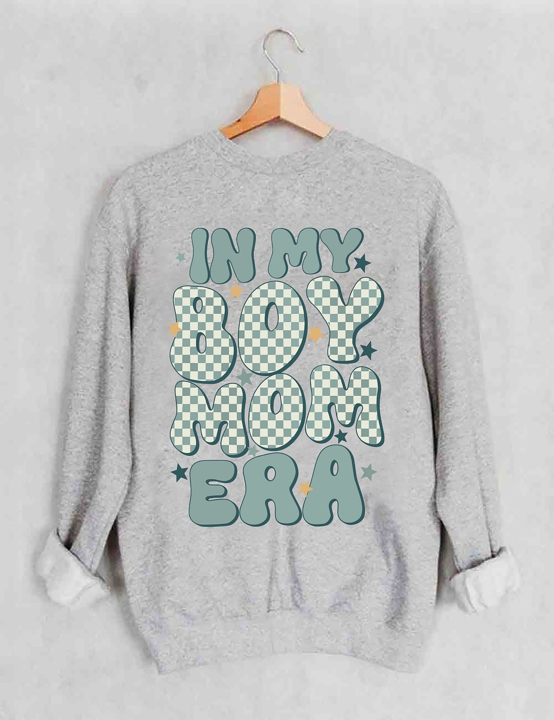 In My Boy Mom Era Trendy Crewneck Sweatshirt