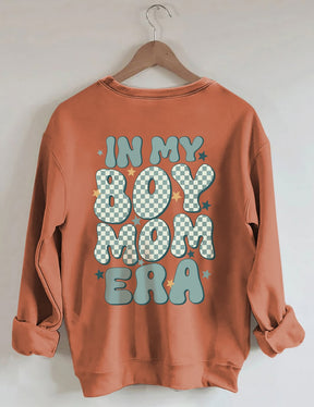 Sweat-shirt tendance à col rond In My Boy Mom Era