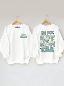 In My Boy Mom Era Trendy Crewneck Sweatshirt