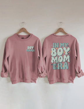 In My Boy Mom Era Trendy Crewneck Sweatshirt