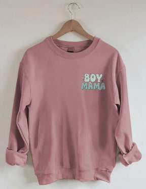 Sweat-shirt tendance à col rond In My Boy Mom Era