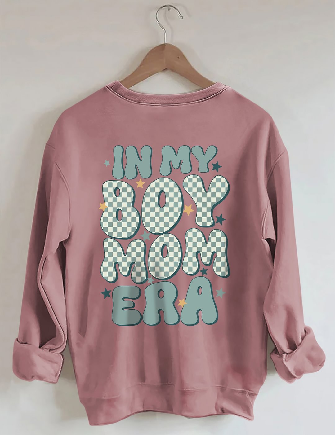 Sweat-shirt tendance à col rond In My Boy Mom Era