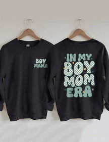 In My Boy Mom Era Trendy Crewneck Sweatshirt