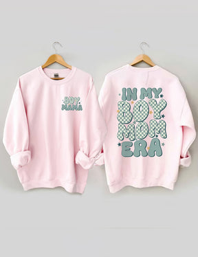 Sweat-shirt tendance à col rond In My Boy Mom Era