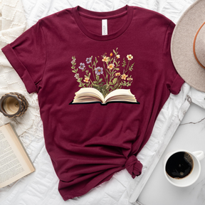 Open Book Flowers T-shirt