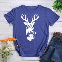 Bear And Elk On The Mountain Hiking T-shirt