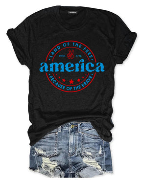 T-shirt America Land Of The Free grâce au courageux