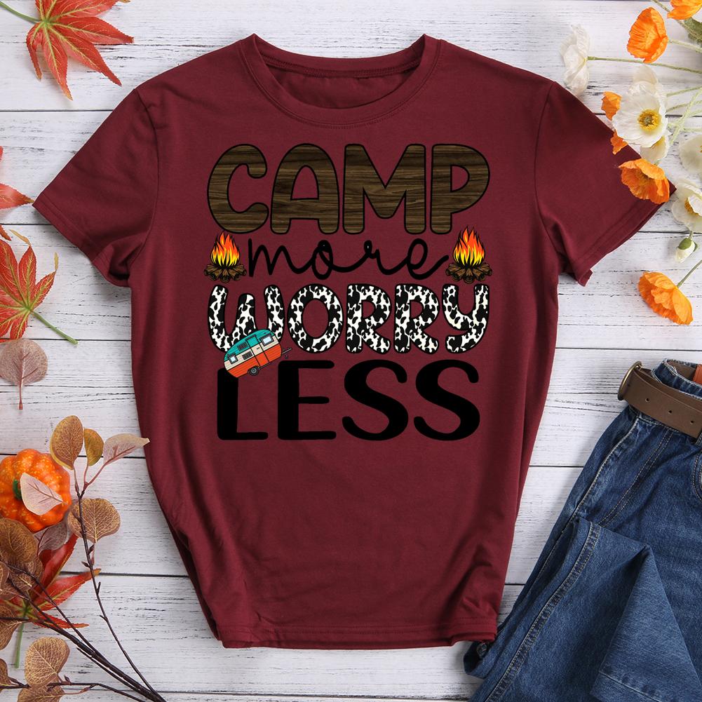 Camp More Worry Less Round Neck T-shirt