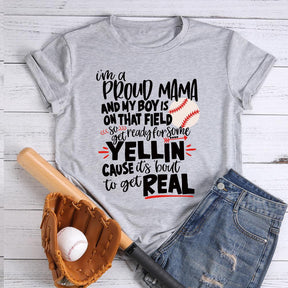 I'm A Proud Baseball Mama T-shirt