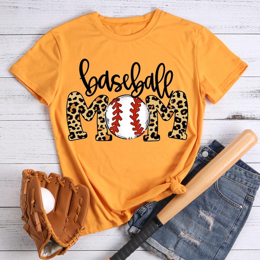 Leopard Baseball Mom T-shirt