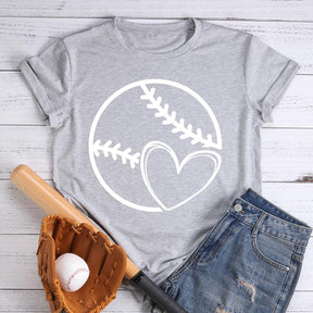 Baseball Love Heart T-shirt