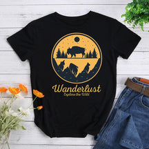 Wanderlust Explore The Wild Hiking T-shirt