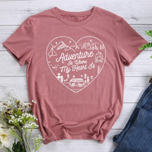 Adventure Is Where My Heart Is Hiking T-shirt