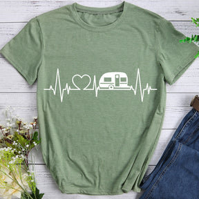 Heartbeat For Camping Hiking T-shirts