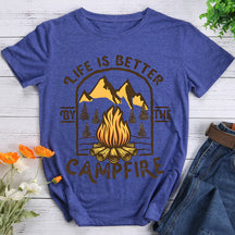 Life Is Better By The Campfire Hiking T-shirt