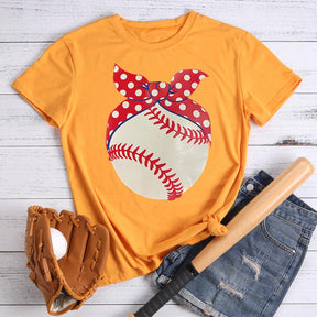 T-shirt de baseball avec nœud