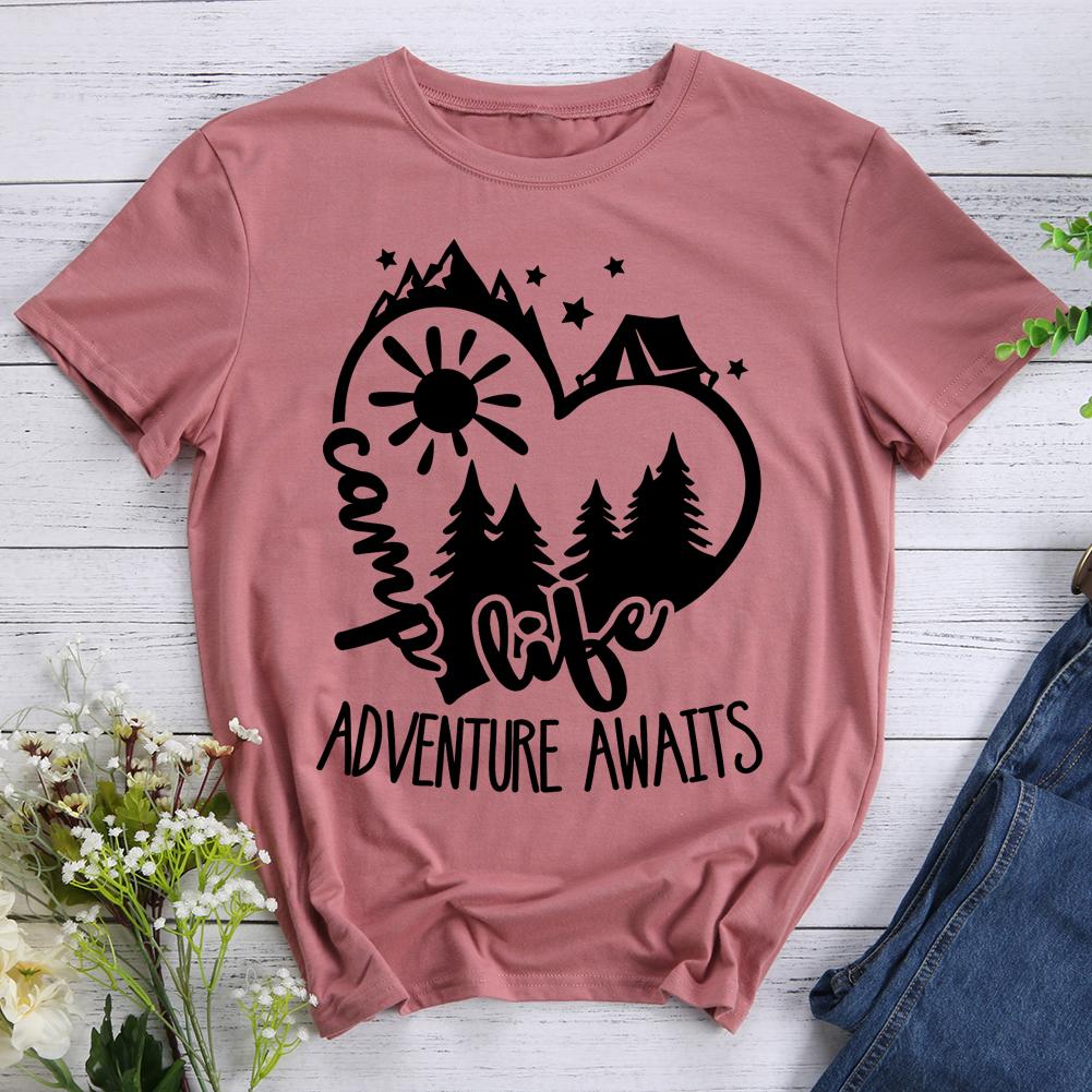 Camp Life Adventure Awaits T-shirt