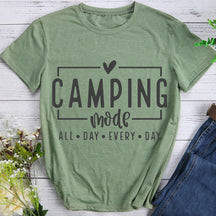 Camping Mode All Day Every Day Hiking T-shirt