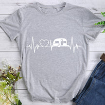 Heartbeat For Camping Hiking T-shirts