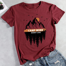 Camp More Worry Less Hiking T-shirt