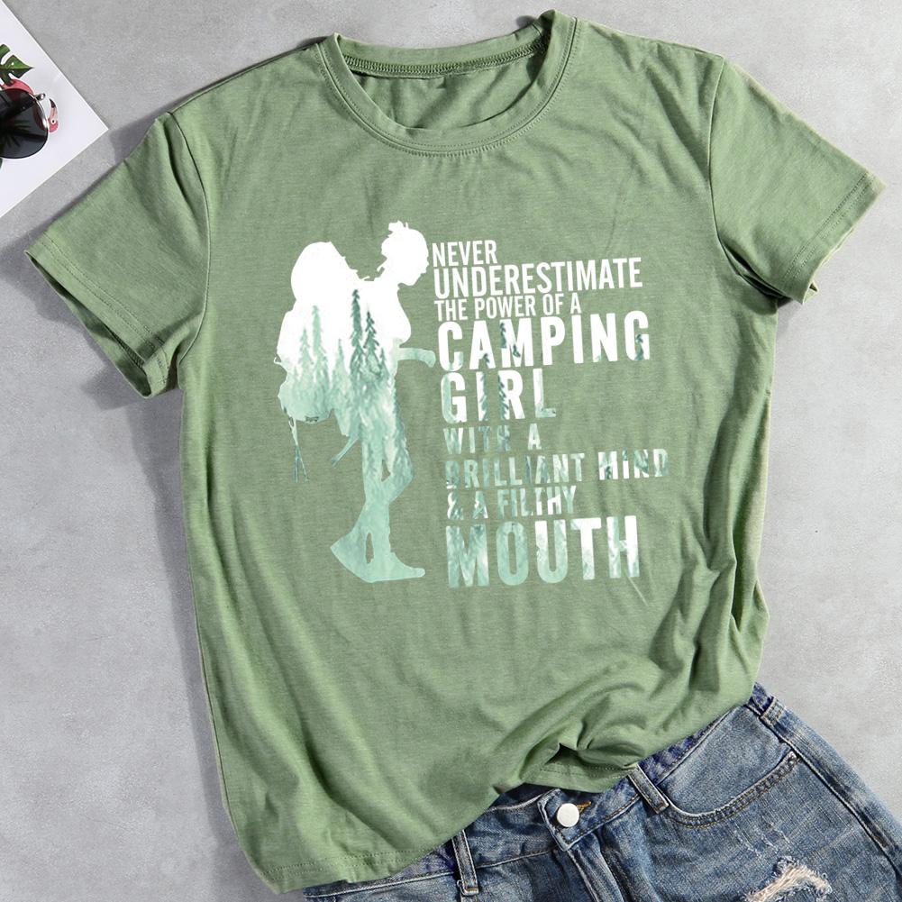 Camping Girl Hiking T-shirt