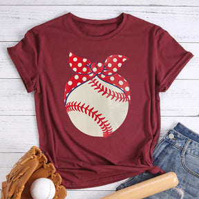 T-shirt de baseball avec nœud