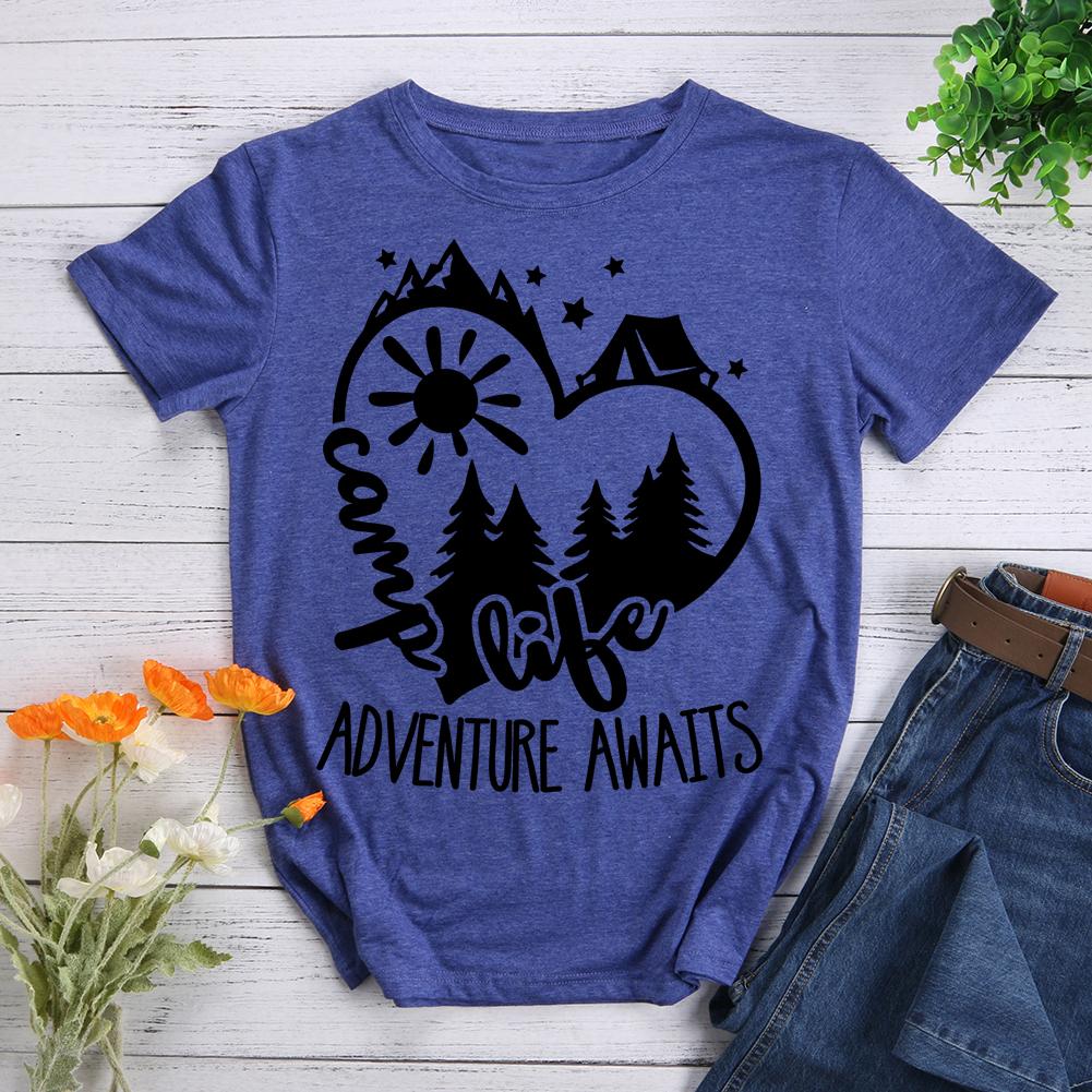 Camp Life Adventure Awaits T-shirt