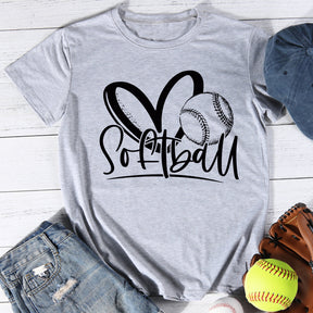 T-shirt imprimé cœur softball