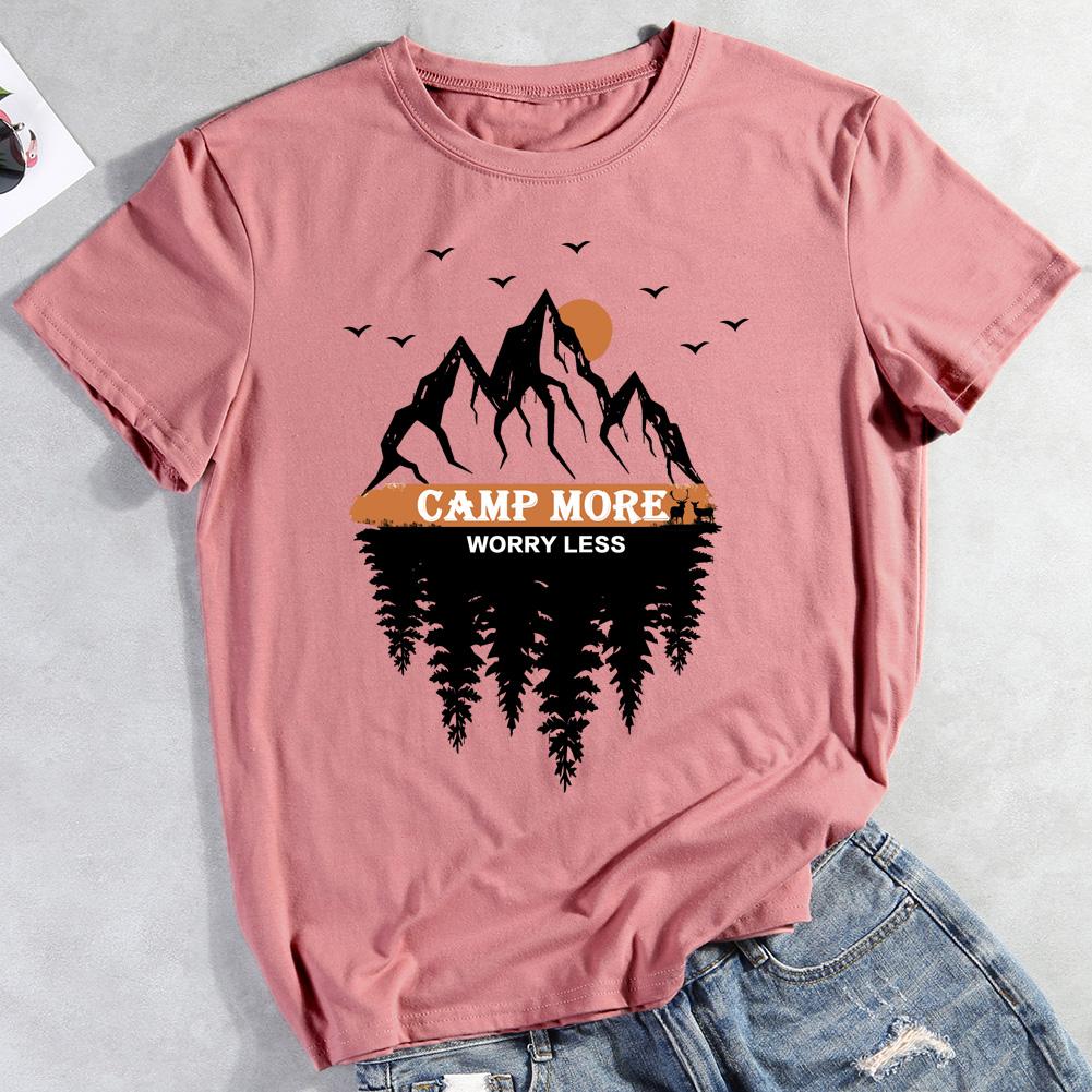 Camp More Worry Less Hiking T-shirt