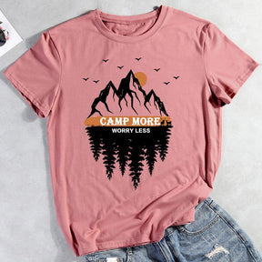 Camp More Worry Less Hiking T-shirt