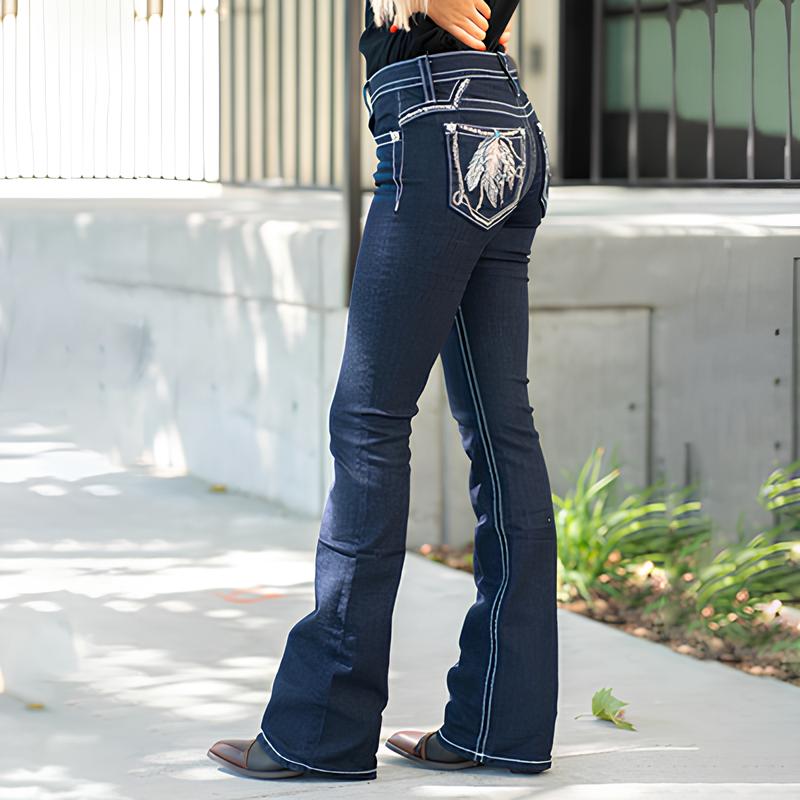 Slim Fit Embroidered Jeans