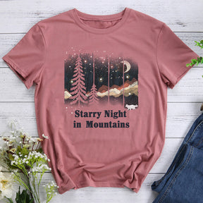 Starry Night In Mountains T-shirt