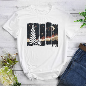 Starry Night In Mountains Hiking T-shirt