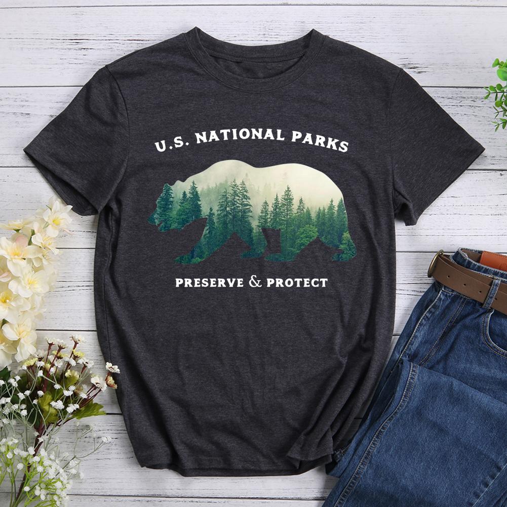 Vintage National Park Bear Hiking T-shirt