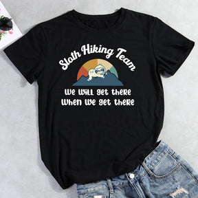 Sloth Hiking Team Hiking T-shirt