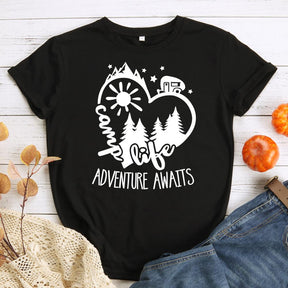 Camp Life Adventure Awaits T-shirt