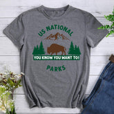 Funny Outdoors National Parks Hiking T-shirt