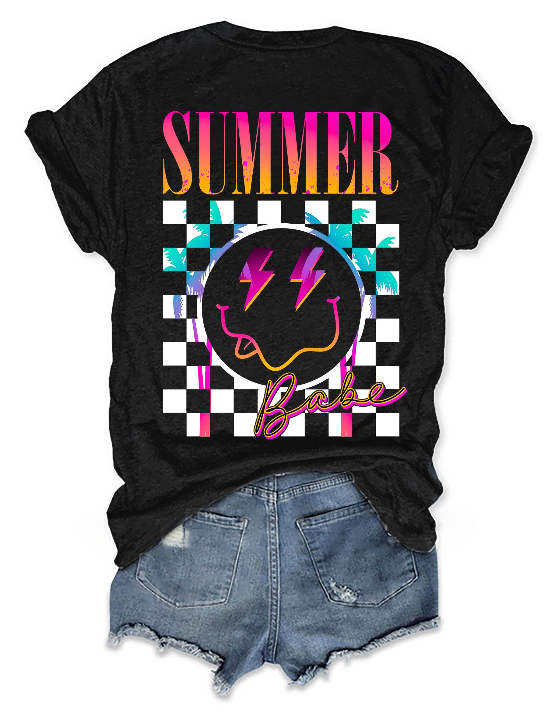 Retro Summer Smiley Face T-shirt