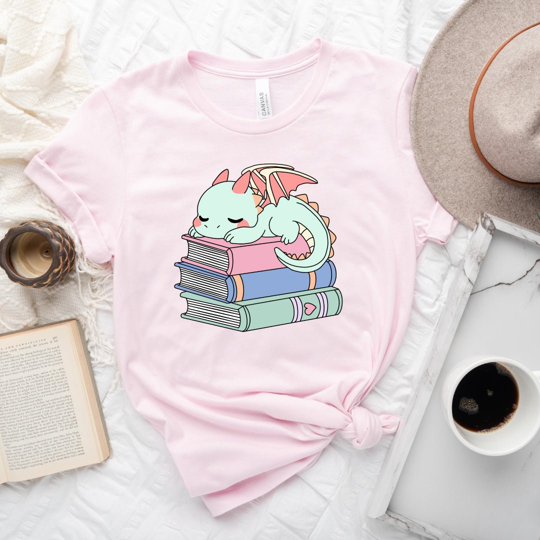 Cute Book Dragon T-shirt