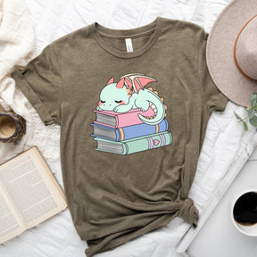 Cute Book Dragon T-shirt