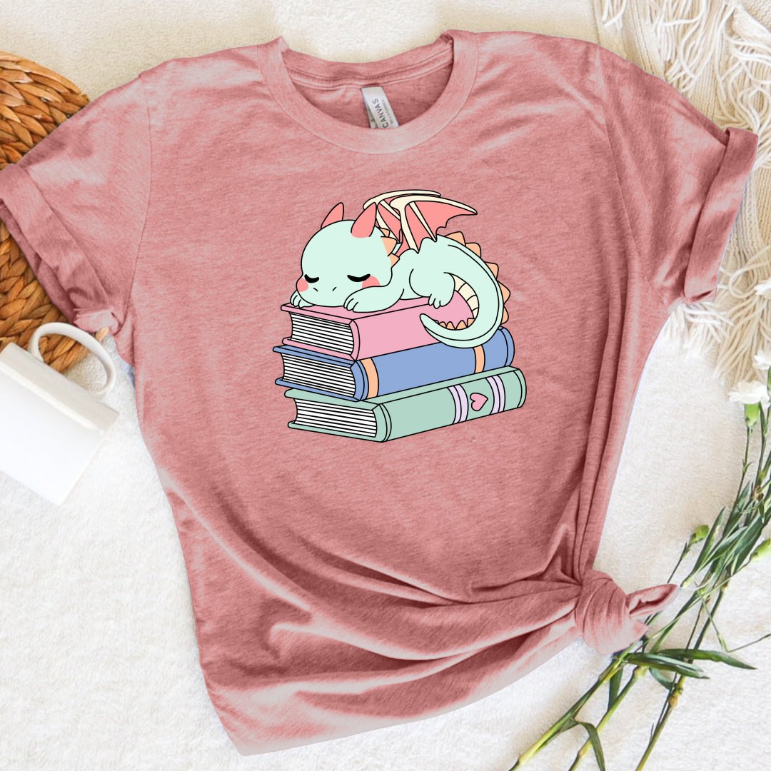 Cute Book Dragon T-shirt